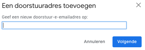 geef mailadres in